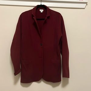 JCrew Burgundy Sweater Blazer